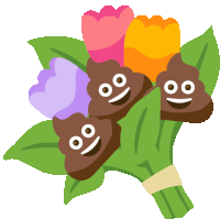 Poop Flowers Sticker