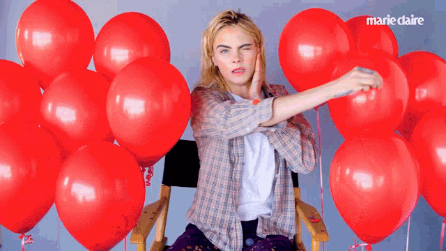 Pop A Balloon Cara Delevingne GIF