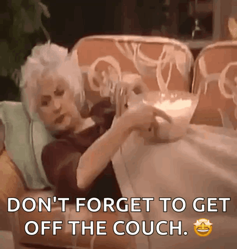 Popcorn Couch Potato GIF