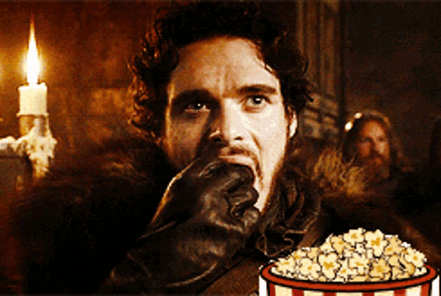 Popcorn Here For The Show GIF