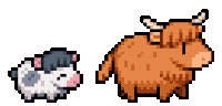 Poppypetunia Cow Sticker