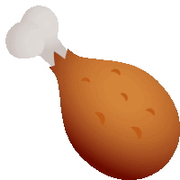 Poultry Leg Food Sticker