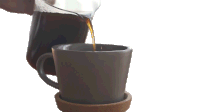 Pouring Coffee Two Plaid Aprons Sticker