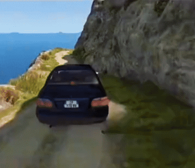 Pov Song Comes On Car Off Cliff GIF