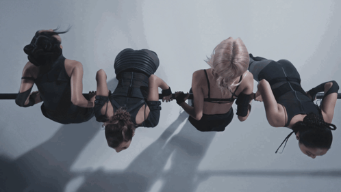 Practicing On A Ballet Barre Lisa Jisoo Rosé Jennie GIF