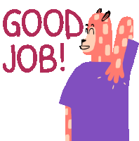 Proud Deer Tells Himself Good Job In English Sticker