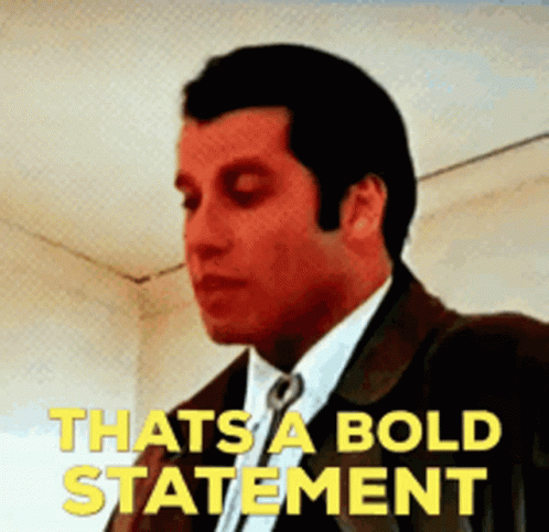 Pulp Fiction Vincent Vega GIF. This 498 x 483 animated GIF is part of our thats a bold strategy cotton collection. Related themes include bullshit, liar…