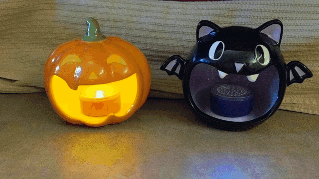 Pumpkin Bat Halloween Strobe GIF