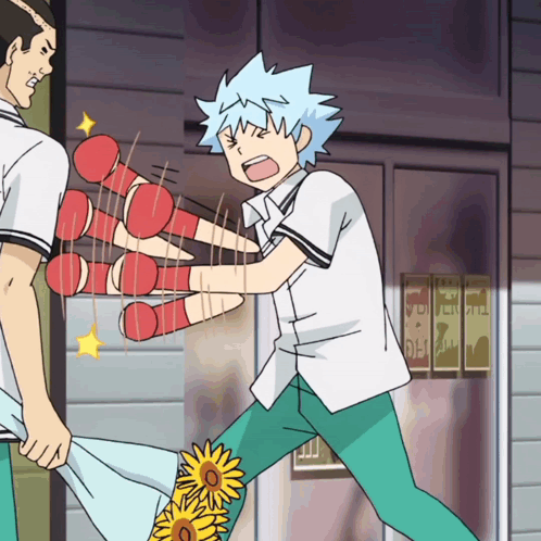 Punching Saiki K GIF
