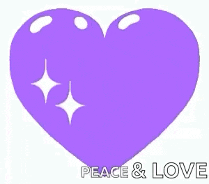 Purple Heart Heart Beat GIF