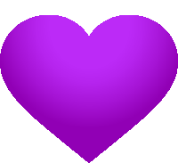Purple Heart Heart Sticker