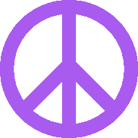 Purple Peace Sign Joypixels Sticker