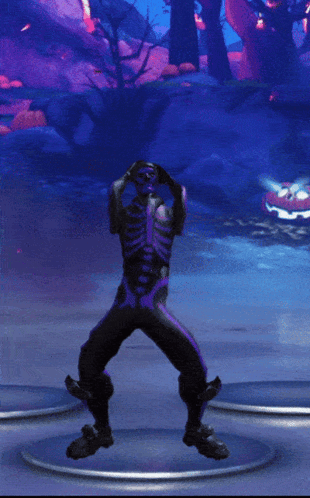 Purple Skull Trooper Icky Ride GIF. This 310 x 498 animated GIF is part of our roblox fortnite dance collection. Related themes include fortnite dance…