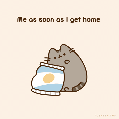 Pusheen Cat Food Party GIF