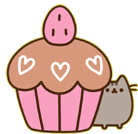 Pusheen Cupcake Sticker