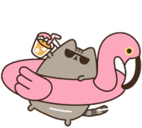 Pusheen Pool Sticker