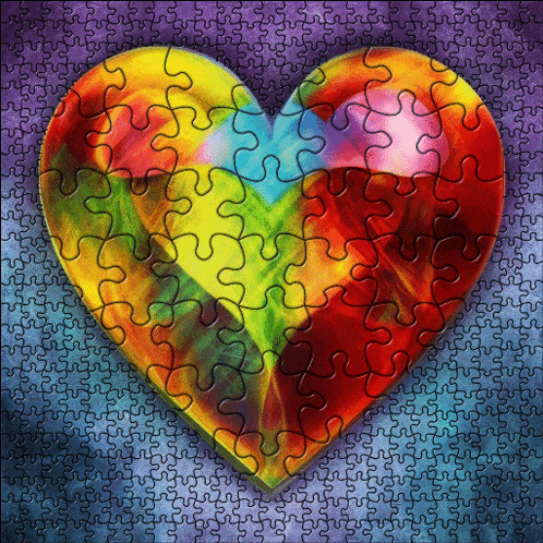Puzzle Piece Heart GIF