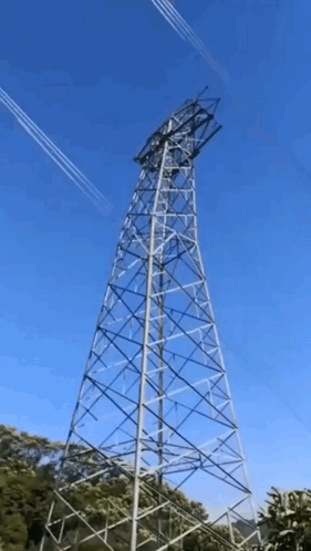 Pylône électrique Tomber GIF