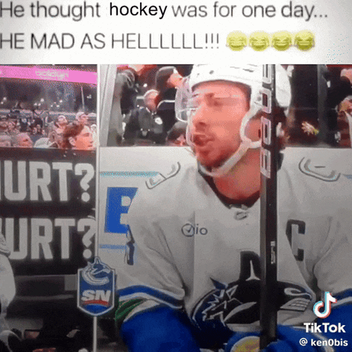 Quinn Hughes Mad GIF