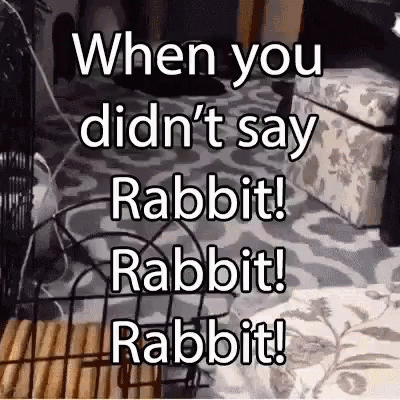 Rabbit Rabbit Rabbit April Fools GIF