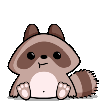 Racoon Asks, Who Me? Sticker