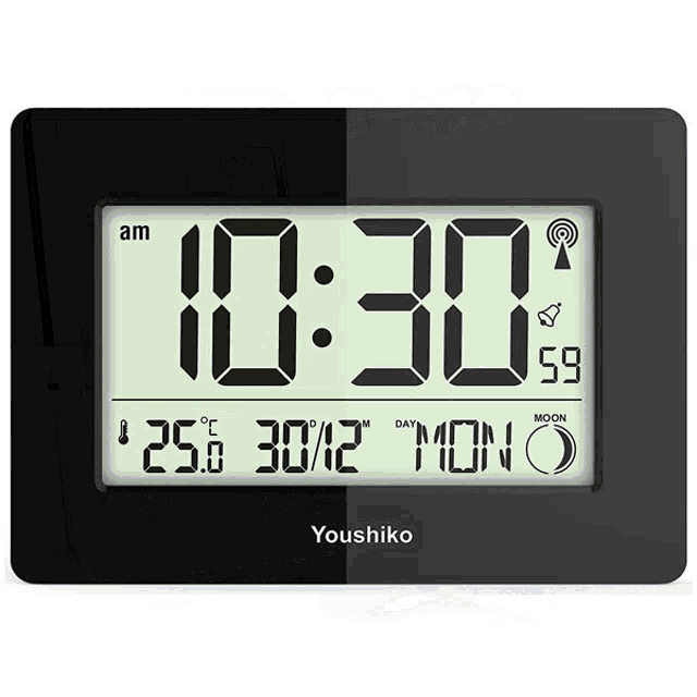 Radio Controlled Projection Clock Uk Digital Weather Station GIF