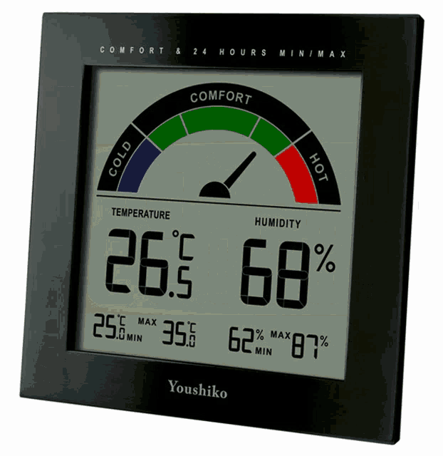 Radio Controlled Projection Clock Uk Digital Weather Station GIF