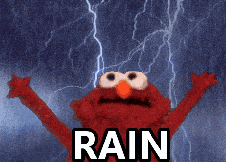 Rain Elmo GIF