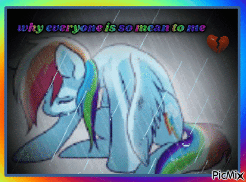 Rainbow Dash Rainbow Sad GIF