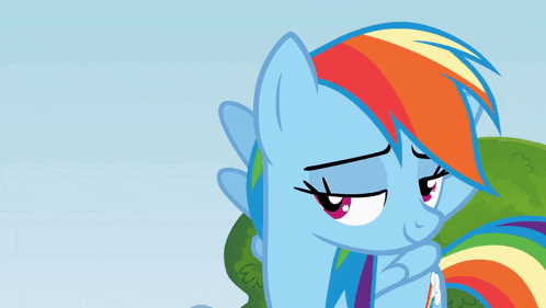 Rainbow Dash Smug GIF