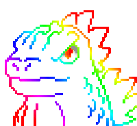 Rainbow Godzilla Sticker