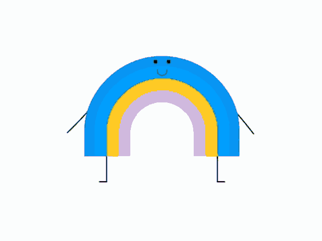 Rainbow Jumping Rainbow GIF