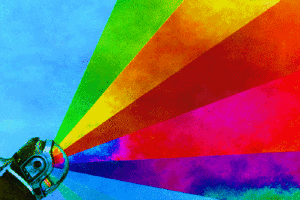 Rainbow Lazers GIF