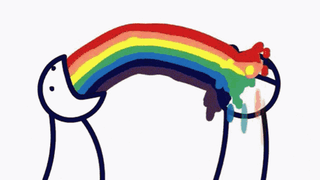 Rainbows Throw Up GIF