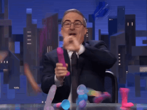 Raining Dildos John Oliver GIF