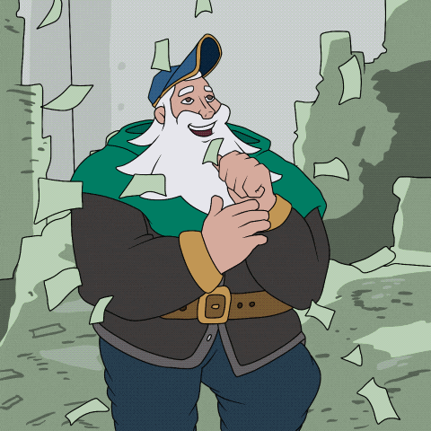 Raining Money Dancing GIF