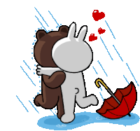 Rainy Kissing Sticker