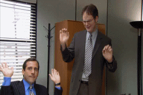 Raise Da Roof GIF. This 288 x 192 animated GIF is part of our the office its happening collection. Related themes include party. View the original…