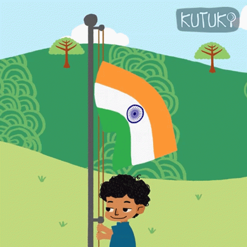Raising Flag Kutu GIF