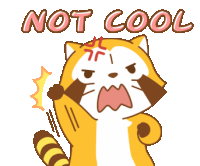 Rascal The Raccoon Not Cool Sticker