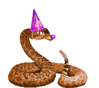 Rattle Snake Celebrating Sticker