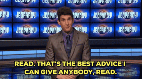 Read Reading GIF. This 498 x 280 animated GIF is part of our jeopardy music collection. Related themes include reading. Created by jamie_shum. View the…