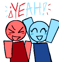 Red Blue Sticker