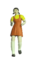 Red Light Green Light Doll Sticker