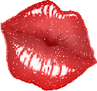 Red Lips Sparkles Sticker