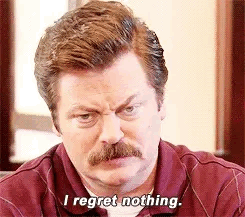 Regret Ron Swanson GIF