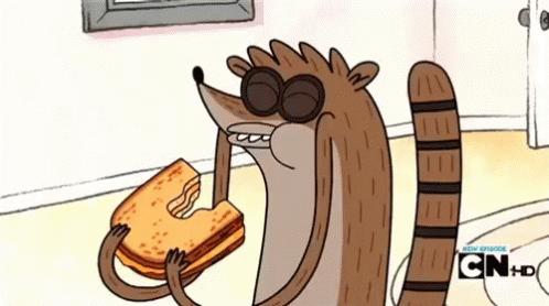 Regular Show Rigby GIF. This 498 x 278 animated GIF is part of our quiero mi bocadillo collection. Related themes include eat, eating, food. View the…