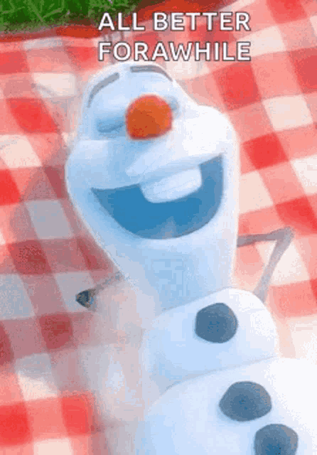 Relaxed Olaf GIF