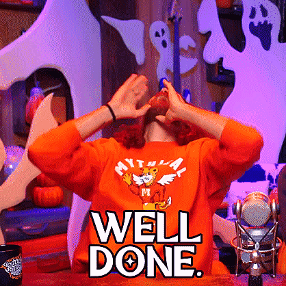 Rhett Mclaughlin Well Done GIF. This 418 x 418 animated GIF is part of our nice one bruva collection. Related themes include applause, cheer, cheering…