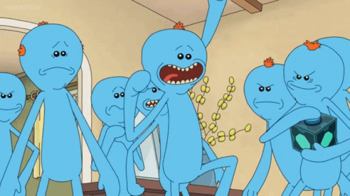 Rick And Morty Meeseeks GIF. This 498 x 280 animated GIF is part of our mr meeseeks existence is pain collection. Related themes include rick and morty…